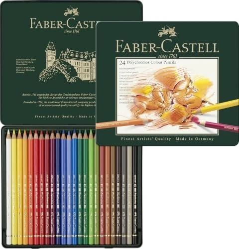Faber-Castell Polychromos Buntstifte im Metalletui - 24 Farben