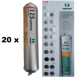 20 x Ramsauer 125 Handwerk 1K Silikon Dichtstoff 400ml Folienbeutel