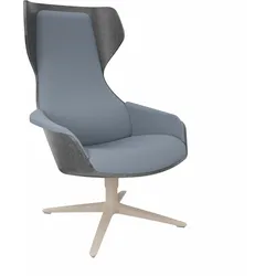 Sedus se:lounge Loungesessel - Era Youth blaugrau (CSE39) / Anthrazit (V51) / Sandbeige (160)