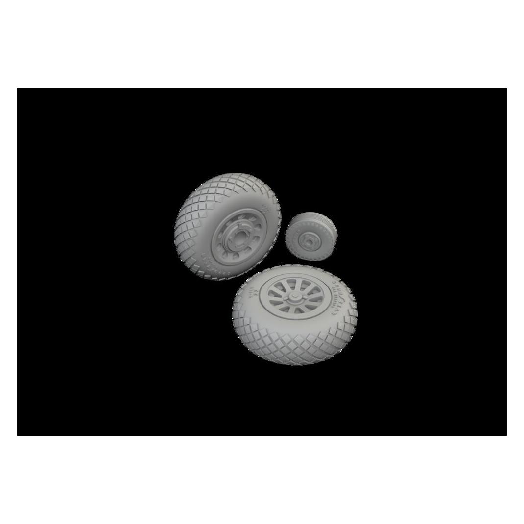 Eduard P-51D wheels diamond tread (672366)