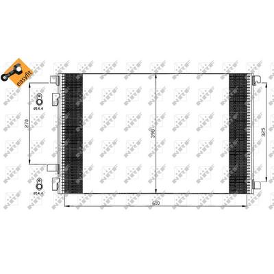 NRF Kondensator, Klimaanlage EASY FIT 35449 für RENAULT