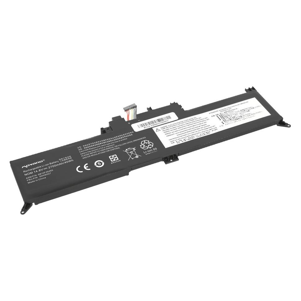 Movano Akku 00HW027 01AV434 für Lenovo ThinkPad Yoga 260 (2700 mAh) (BT/LE-X380)