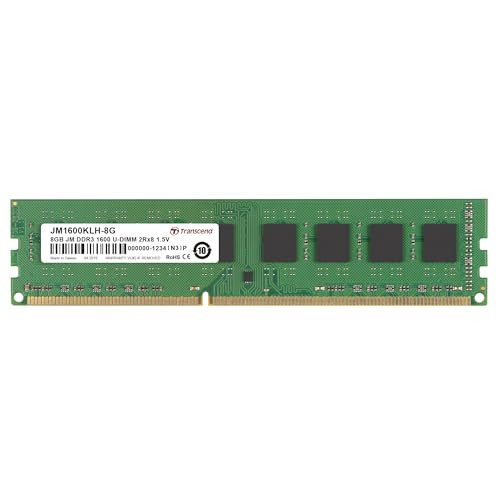 Transcend JM1600KLH-8G 8GB DDR3 1600MHz U-DIMM 2Rx8 1.5V Geheugenmodule