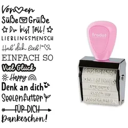 Trodat Stempel + Stempelkissen Set Creativ Mini »Nette Botschaften«