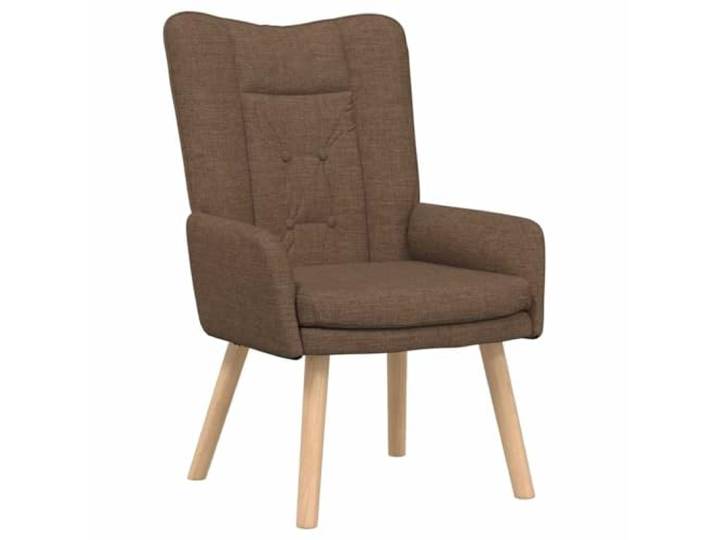 HAQWRDQSG Relaxsessel Polstersessel Braun, 63x67x94 cm Armlehnenstuhl Bequemer Einzelstuhl mit Kautschukholzbeinen für Schlafzimmer, Wohnzimmer und Büros mit 110 kg Belastbarkeit.