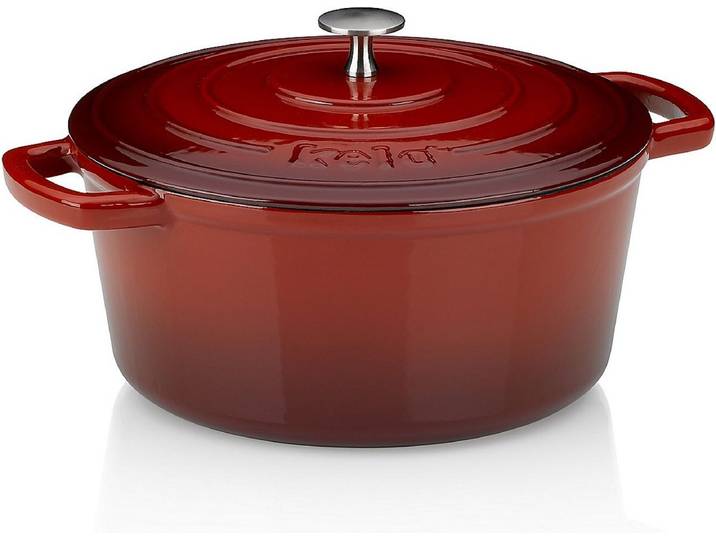 Braadpan Gietijzer Rood\, 26 cm - Kela Calido