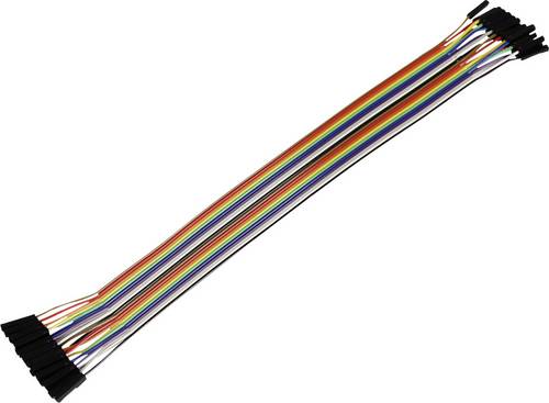 Joy-it RB-CB5-025 Jumper-Kabel Raspberry Pi, Banana Pi, Arduino [20x Drahtbrücken-Buchse - 20x Drahtbrücken-Buchse] 25.00cm Bunt
