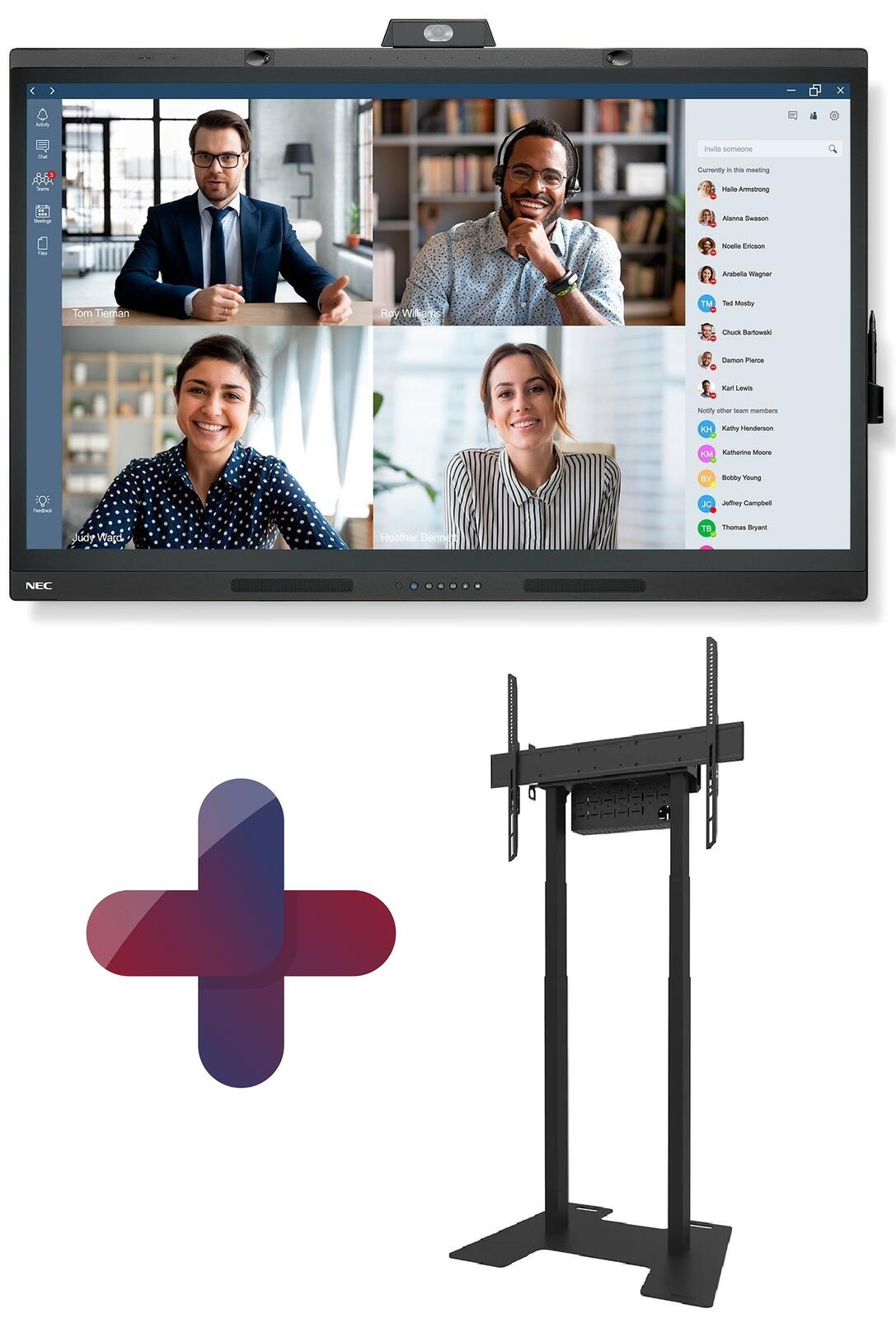 Sharp Display Solutions NEC MultiSync WD551 Windows Collaboration Display 138,8 cm 55 Zoll inkl. Neomounts BL55-875BL1 motorischer Standfuß 60005140 + BL55-875BL1