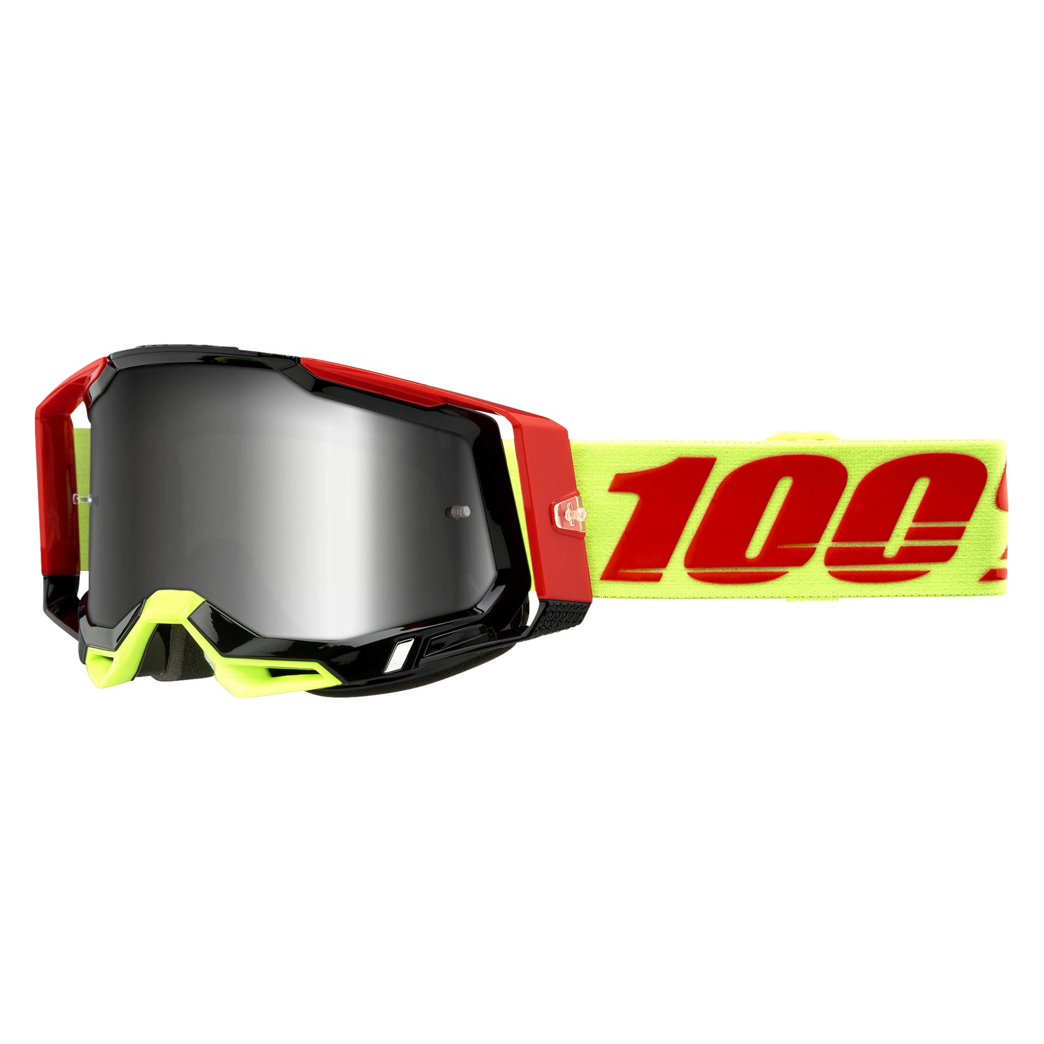 100% Racecraft 2 Goggle Wiz - Mirror Silver (Silver, Wiz, Silber) (50010-00010)