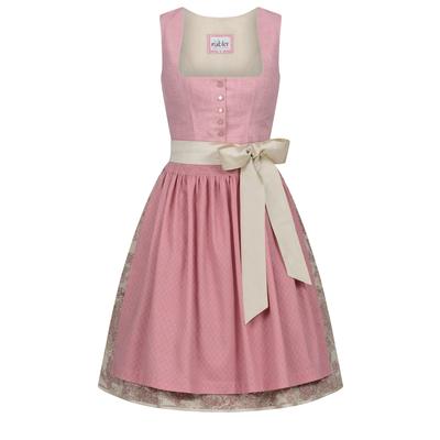 Dirndl NÜBLER "Dirndl midi Gina", Damen, Gr. 36, EURO, rosa, Obermaterial: 100% Polyester PES., Kleider