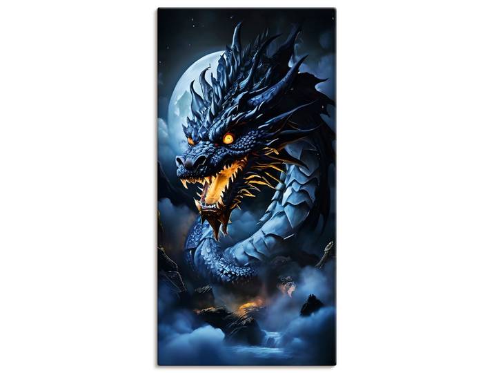 Wandbild ARTLAND Die Wut des Drachen XVII , farbe bild(er): blau, B:30cm H:60cm, Bilder, Wandbild, als Alubild, Leinwandbild, Poster, Wandaufkleber in verschied. Grössen