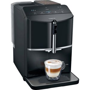 Siemens Kaffeevollautomat EQ.300, TF301E19, schwarz, mit Milchsystem, 1,4 Liter, Touchscreen, 4 Kaffeespezialitäten