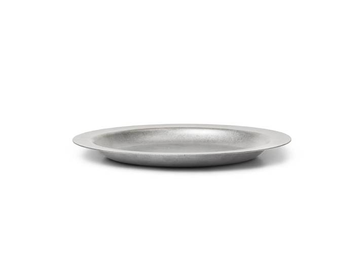 Ferm Living - Tumbled Teller, Edelstahl