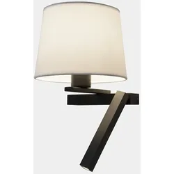 LEDS C4 Wandleuchte HALL SLIM SCREEN LEFT LED E27 2,2 | 15W 2700K 150lm, ohne Schirm, schwarz LEDS-05-8512-05-82