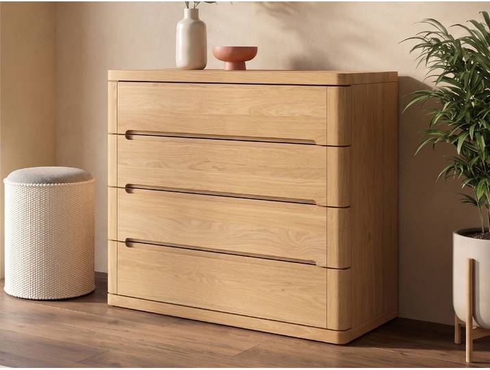 Eichenkommode Hell „Ella“ 100 cm Massivholz Eiche Hell