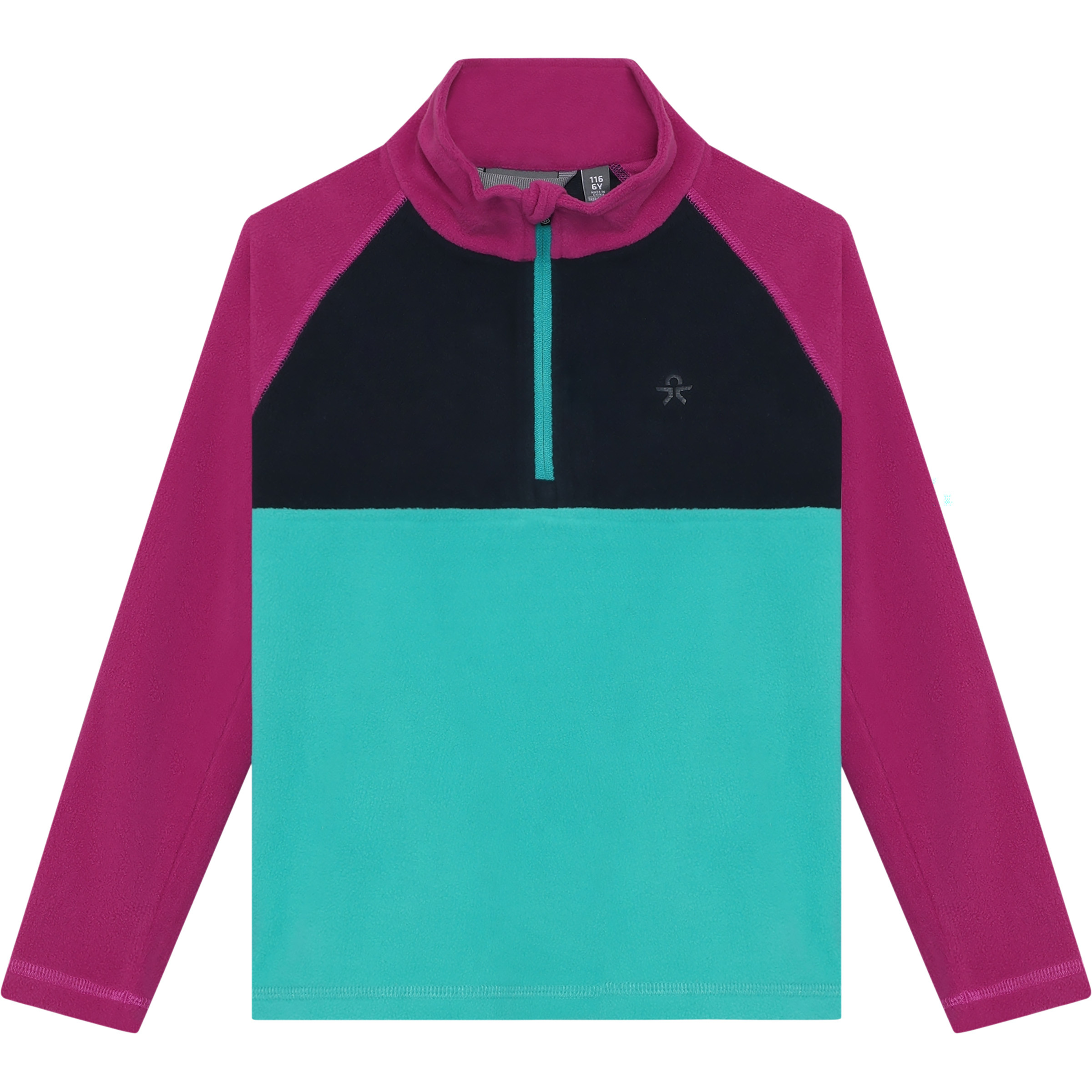 Color Kids Fleece Colorblock Kinder Fleecejacke mehrfarbig Größe 140 Trekking Elastisch
