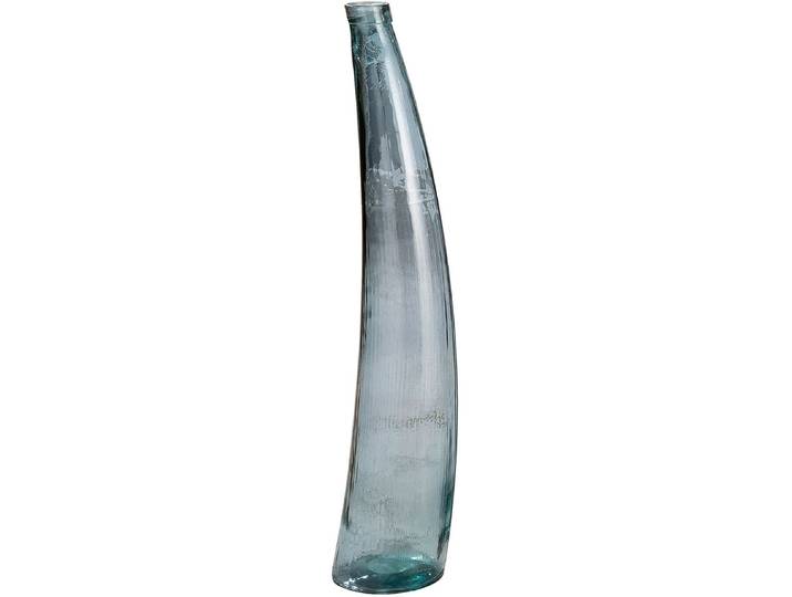 Bodenvase GILDE Bodenvase Bleu , transparent (blau), B:20cm H:100cm T:20cm Ø:20cm, Glas, Vasen, Bodenvase