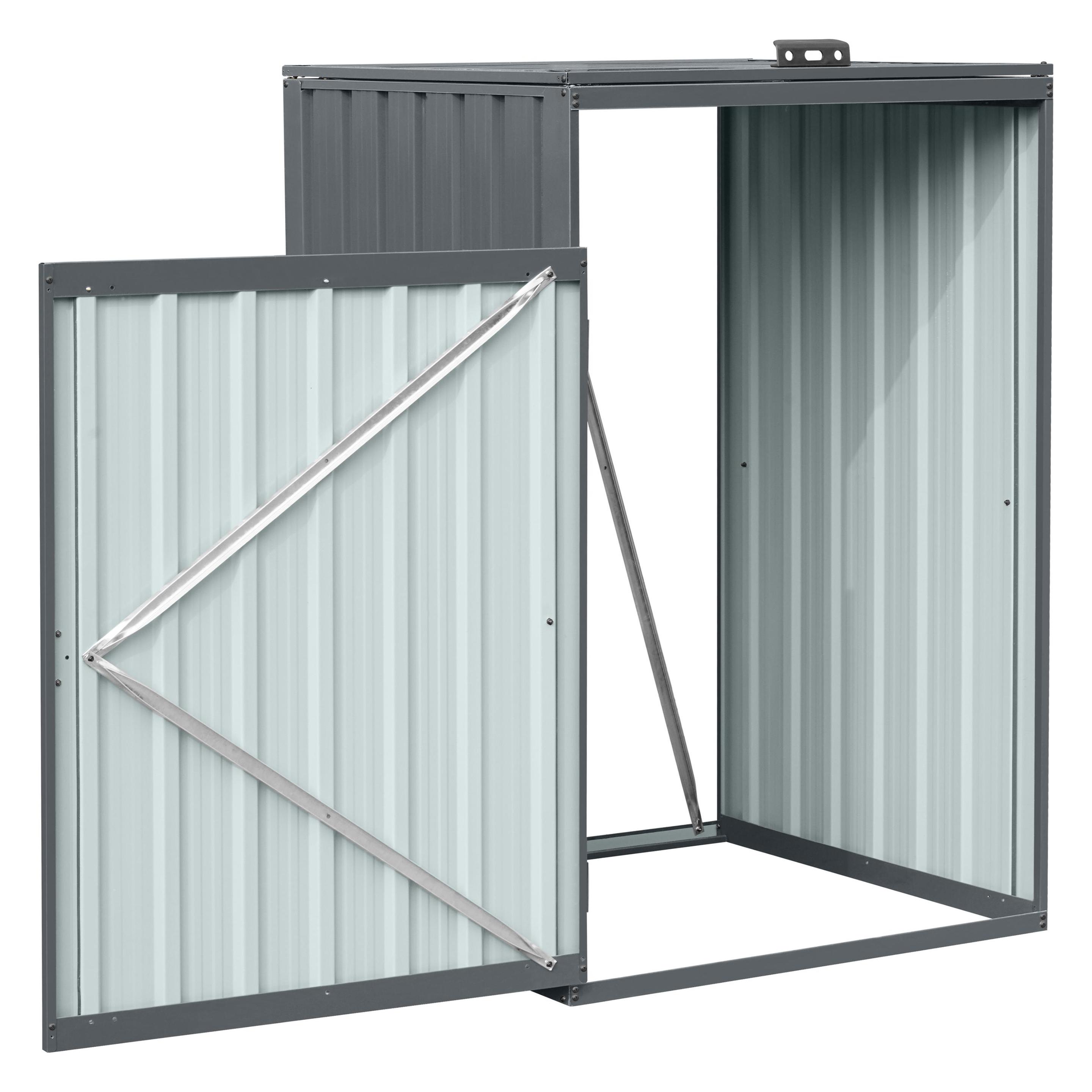 Axi Owen Mülltonnenbox aus Metall in Anthrazit 1x 240 L (45575550)