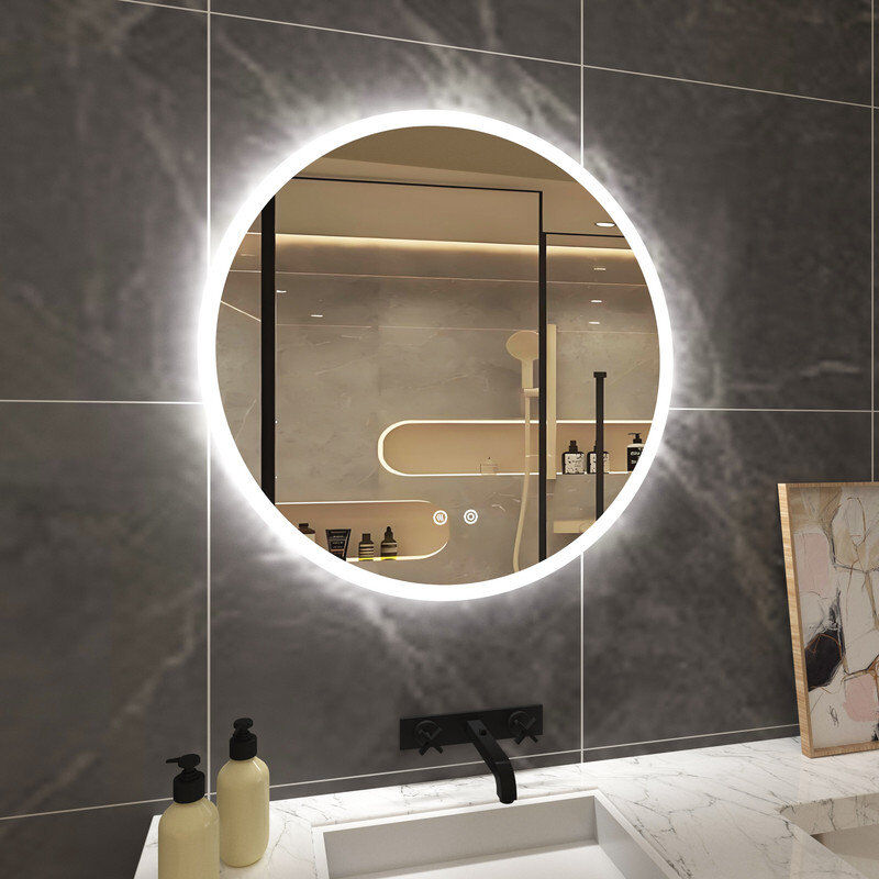 Rebrilliant Round Wall Makeup / Shaving Mirror 50x50cm