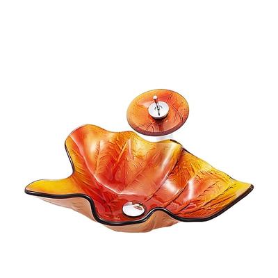 Waschbecken für Badezimmer / Armatur für Badezimmer / Einbauring für Badezimmer Moderne - Hartglas Rechteckig Vessel Sink
