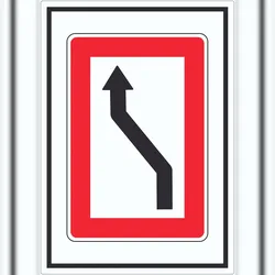 HB-Druck Wechsel auf die Fahrwasserseite Backbordseite Symbol Aufkleber A8 (52x74mm)