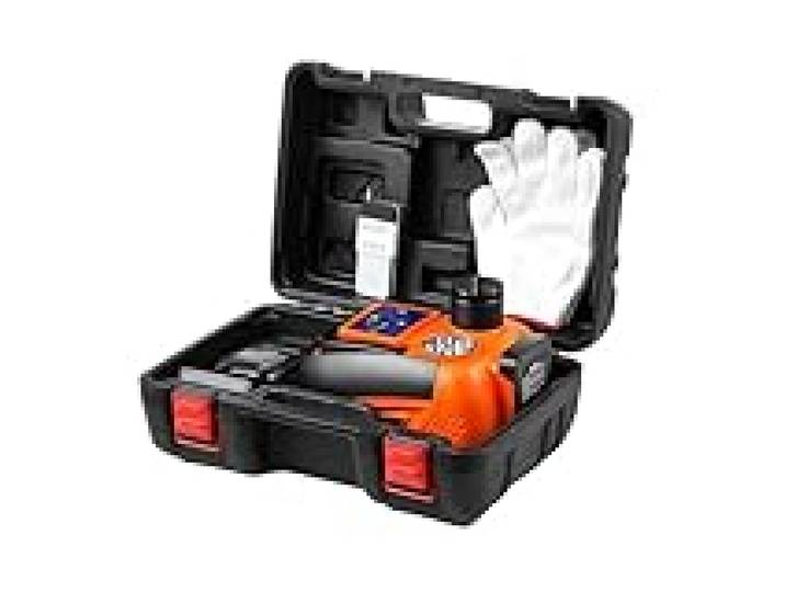 VEVOR Cric Électrique pour Voitures 5 T, Cric de Levage Réglable avec Capacité de Charge Élevée, Outil Démonte-Pneu Portable avec Lumière LED et Télécommande, pour Dépannage Routière SUV Berline