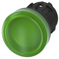 Siemens Leuchtmelder 22mm rund grün Linse glatt