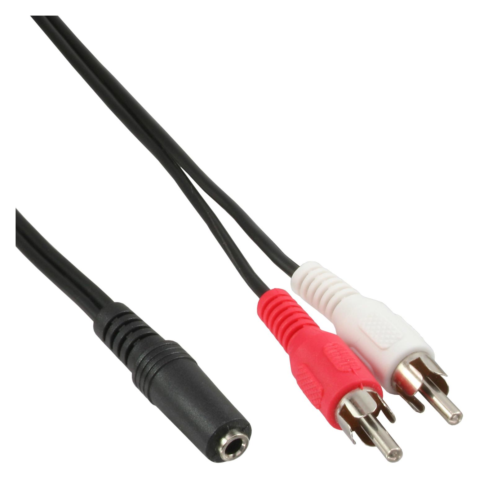 InLine Cinch/Klinke Kabel (3 m, AUX Kabel, Cinch Kabel) (89940D)