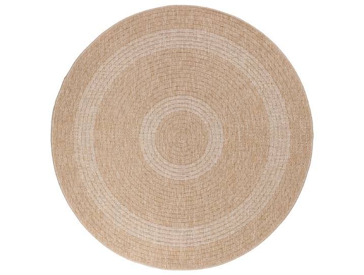 Outdoorteppich Comilla rund Typ A Beige/Beige Polyester Ø 160cm