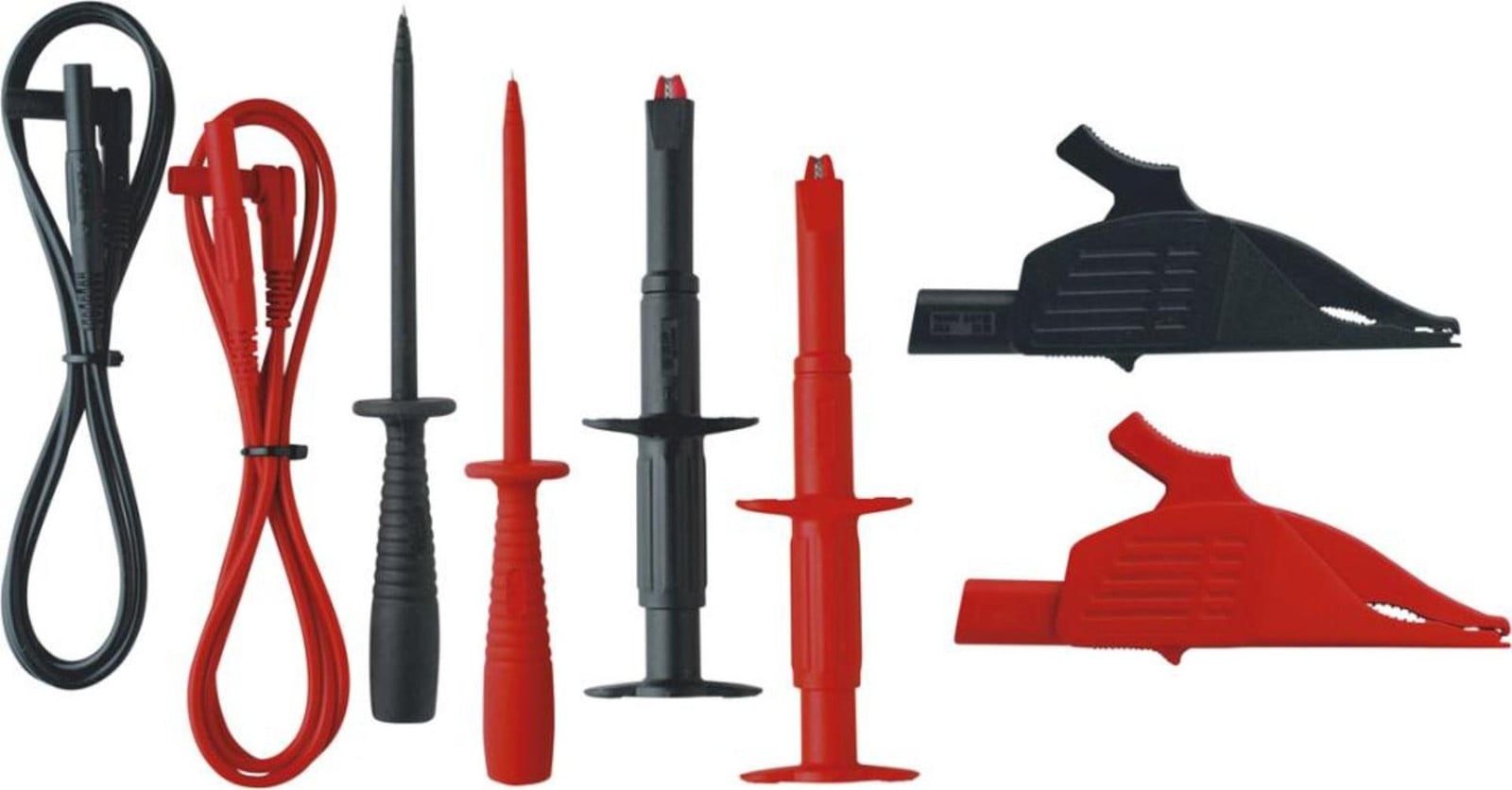 Benning Meetleiding set TA 3 044126, 8-delig met meetpunten, diameter: 4 mm, lengte: 1000 mm