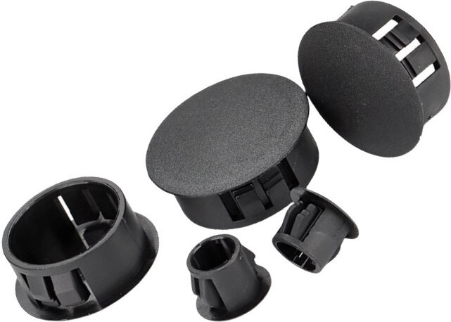 INF Gatpluggen voor meubels, 40mm, zwart, 10 stuks