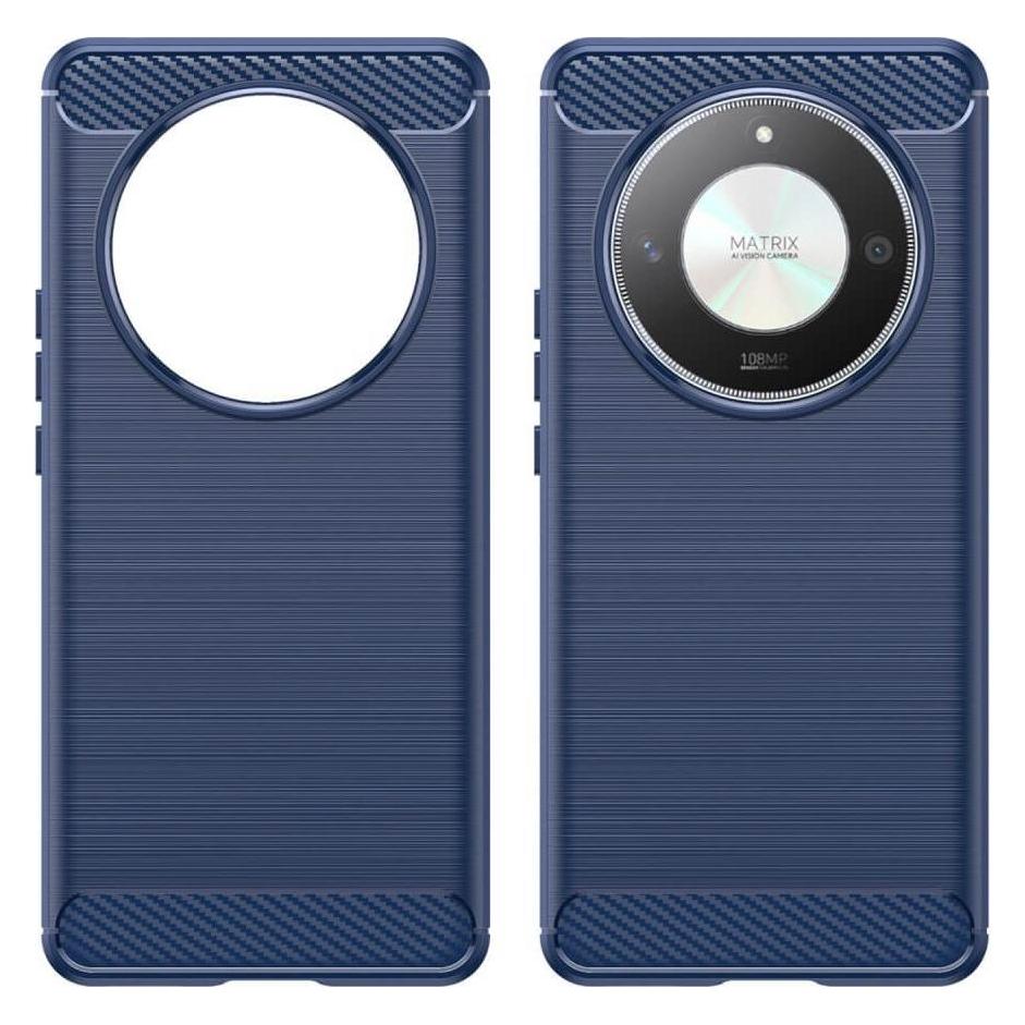 Cover-Discount Honor Magic6 Lite - Metall Carbon Look Hülle blau (Honor Magic6 Lite) (660167080C)