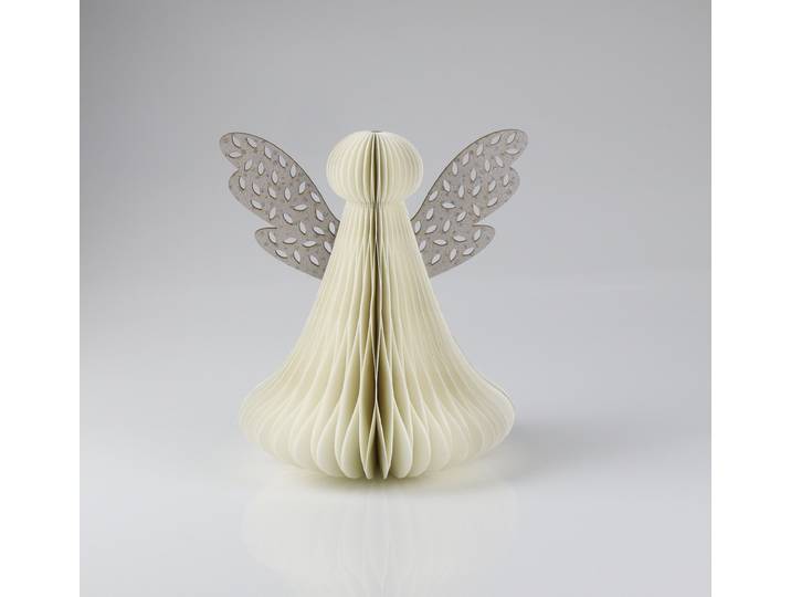 Dekoobjekt AM DESIGN Dekofigur aus Papier , weiß, B:13cm H:20cm, Papier, Dekofiguren, Dekoobjekt, 3er Set, bxH: 13x20 cm