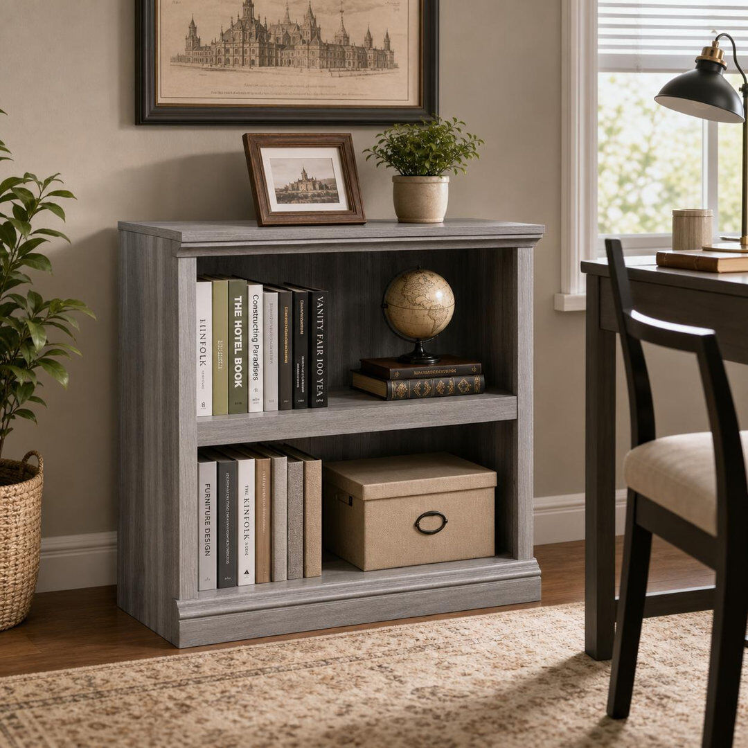 Brambly Cottage 80 cm H Bookcase Gray 80 cm H x 60 cm W x 29.5 cm D x