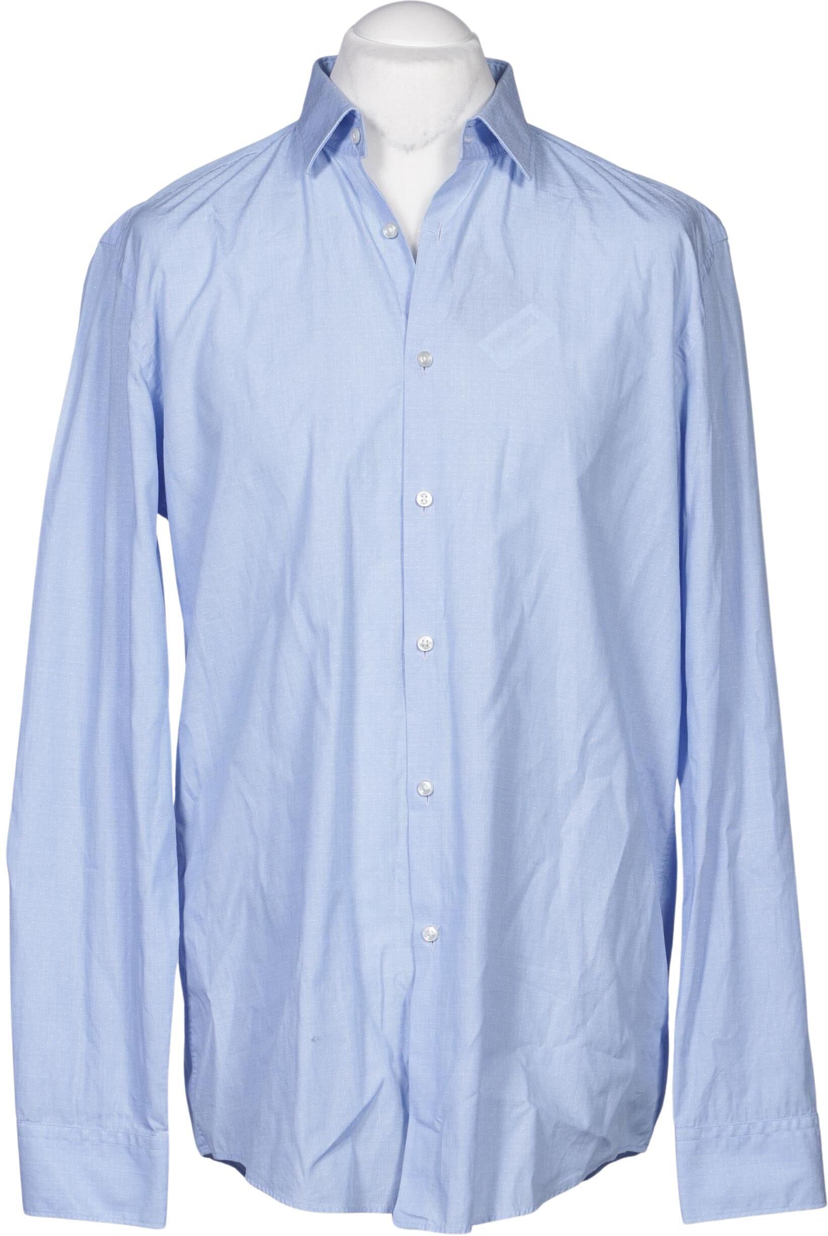 Hugo by Hugo Boss Herren Hemd, Hellblau, Gr. 43, Baumwolle - Second Hand