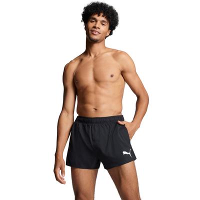 Badeshorts PUMA "PUMA SWIM MEN SHORT SHORTS 1P", Herren, Gr. L, N-Gr, schwarz, Web, Polyester, unifarben, Badehosen Badeshorts, mit Seitentaschen