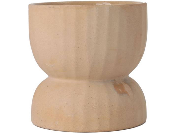 Kerze Natural & Feminine Glamour grau H 13 cm D 14.5 cm 25 hr - Material: Keramik - Kerze