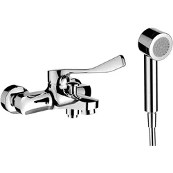 Laufen, Duscharmatur + Badewannenarmatur, Citypro Liberty Wannenarmatur, Aufputz, 2 Verbraucher, inkl. Handbrause und Brauseschlauch, H