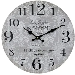 Chic Antique Wanduhr Be Joyful in Hope, ∅ 34 cm