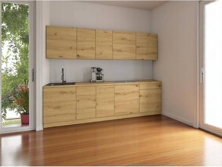 ROYAL24_MARKT Küchenzeile K19-G260 - Nexa - Ergonomisches Design zum Kochen und Reinigen, (Komplett Set), Edles Design - Top Material - Hochwertig.