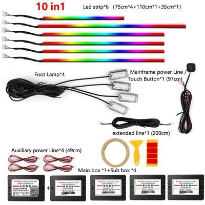 Uplift Treasures RGB Symphony Car Ambient Light Kit 10 In 1 App Symphony