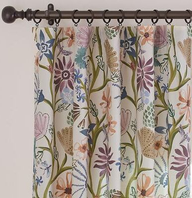 "Marletta Floral Drapery Panel - 50""W x 120""L - Ballard Designs"