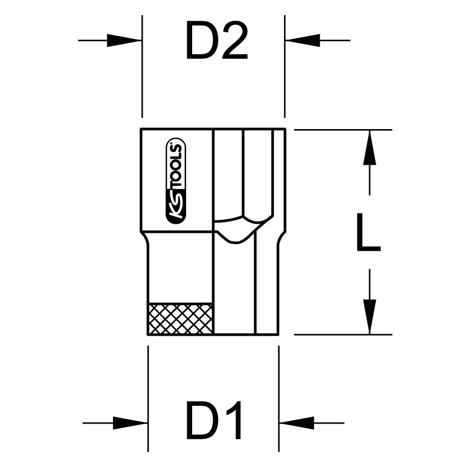 KS Tools 1/2"" Isolierte Stecknuss, 1/2"" (1/2") (117.1355)