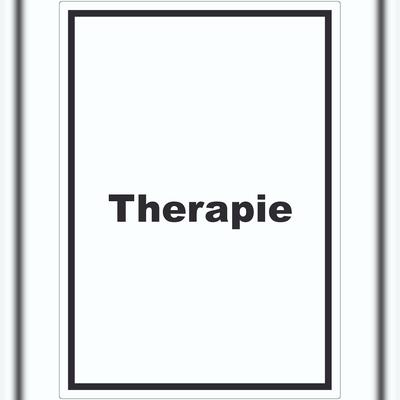 HB-Druck Therapie Aufkleber mit Text Raum Behandlung hochkant A1 (594x841mm)