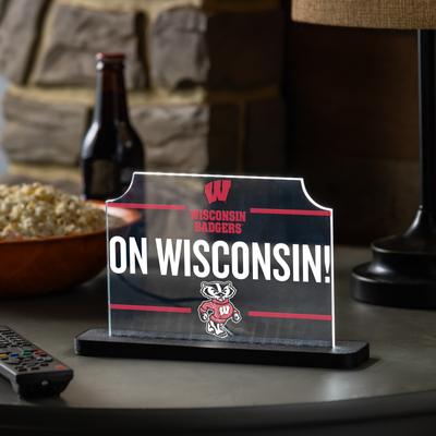 Evergreen "University of Wisconsin-Madison College Rectangle Desklite LED Decor - 10"""