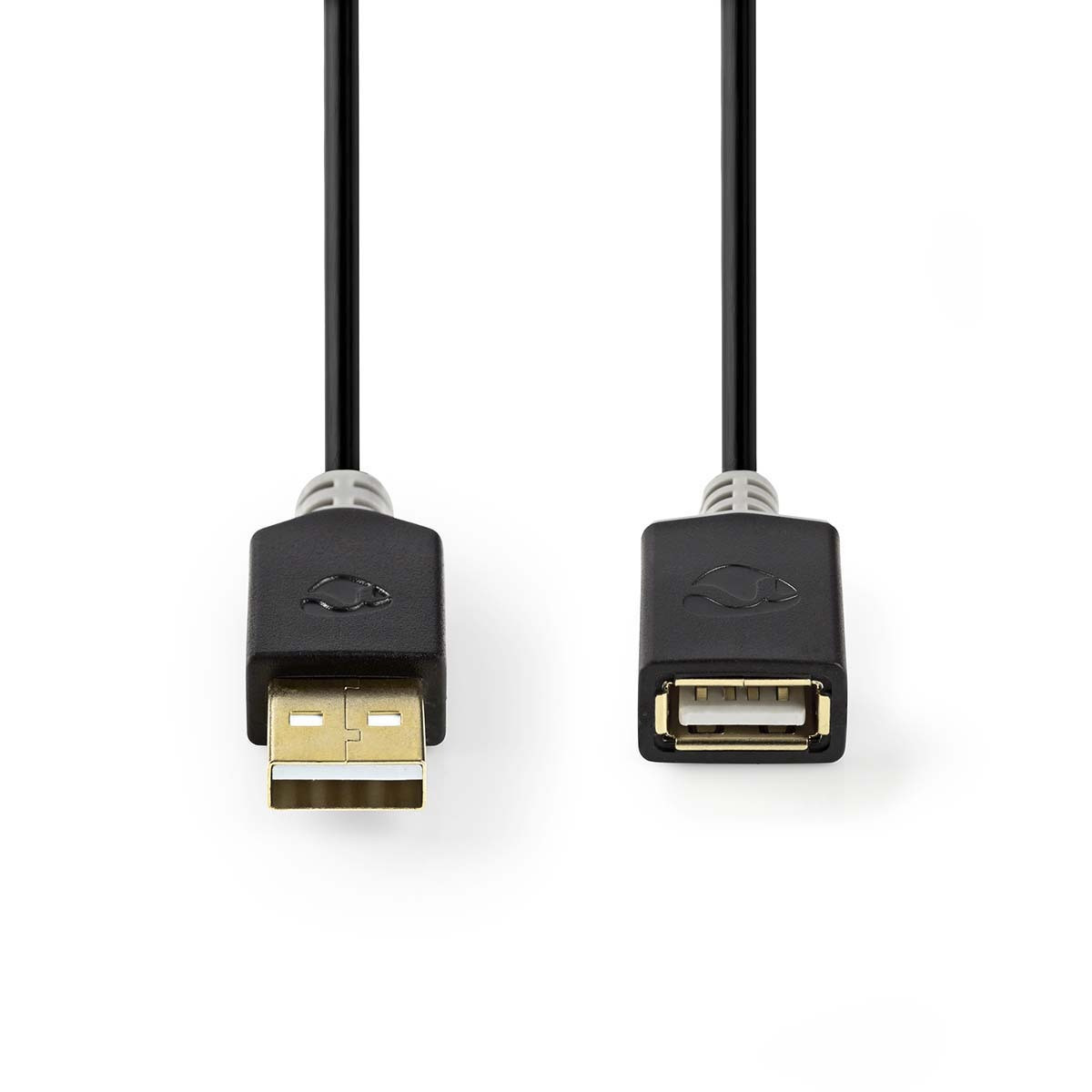 Nedis USB 2.0 Kabel, USB A naar USB A, 3 meter, antraciet