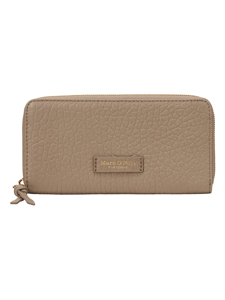 Marc O´Polo Leder-Geldbörse in Beige - (B)18 x (H)7 x (T)2 cm - onesize