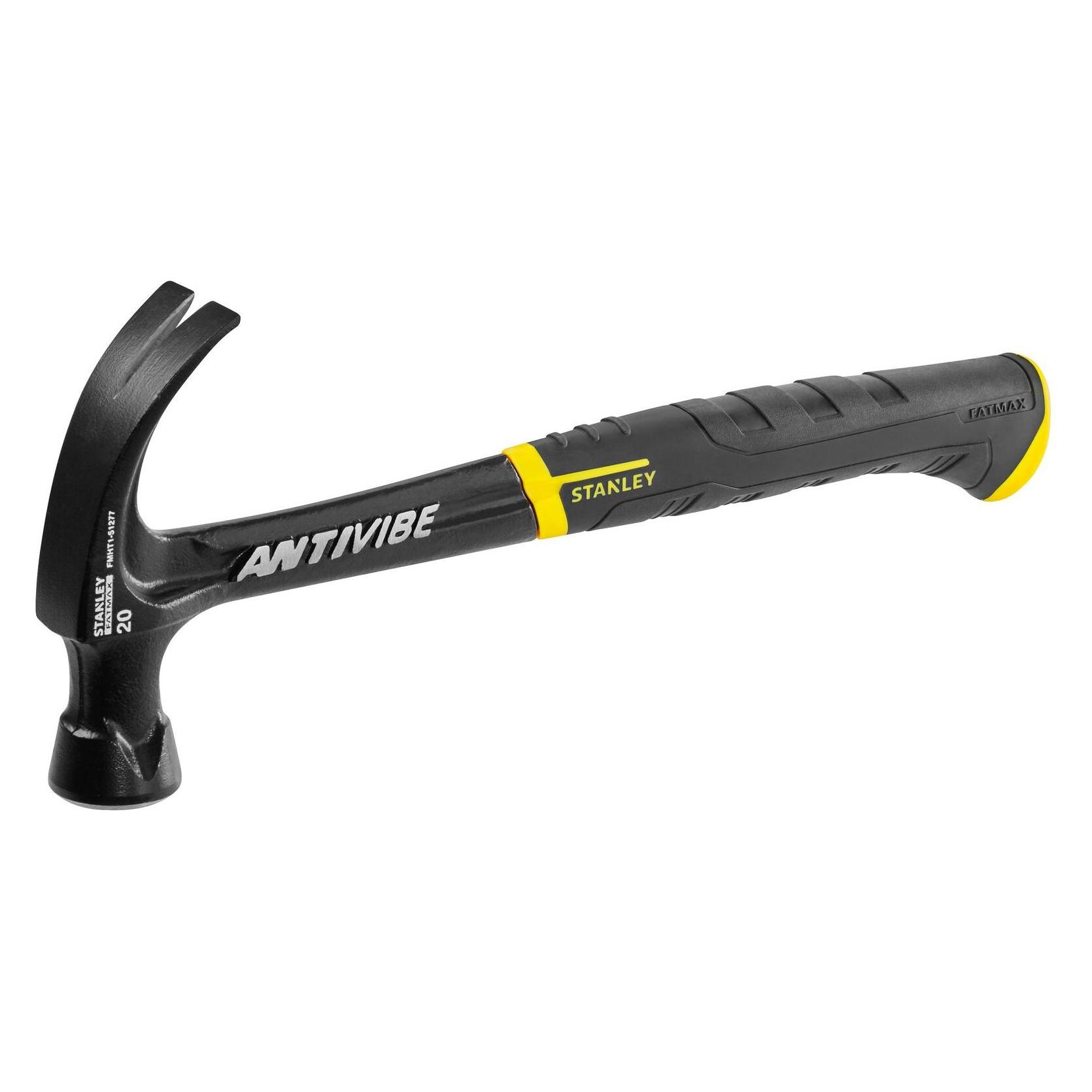 Stanley FatMax Antivibe gebogene Klauenhammer (567 g Kopfgewicht, 340 mm Länge, weicher Handgriff, S (567 g) (FMHT1-51277)