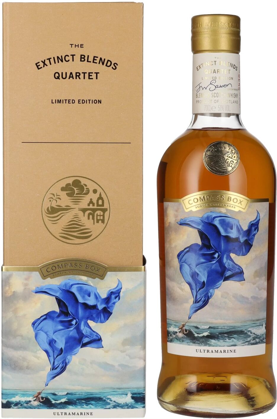 Compass Box ULTRAMARINE Extinct Blends Quartet Blended Scotch Whisky 51% Vol. 0,7l in Geschenkbox