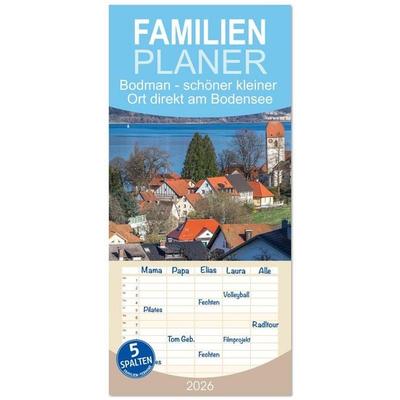 Familienplaner 2026 - Bodman - schöner kleiner Ort direkt am Bodensee mit 5 Spalten (Wandkalender, 21 x 45 cm) CALVENDO